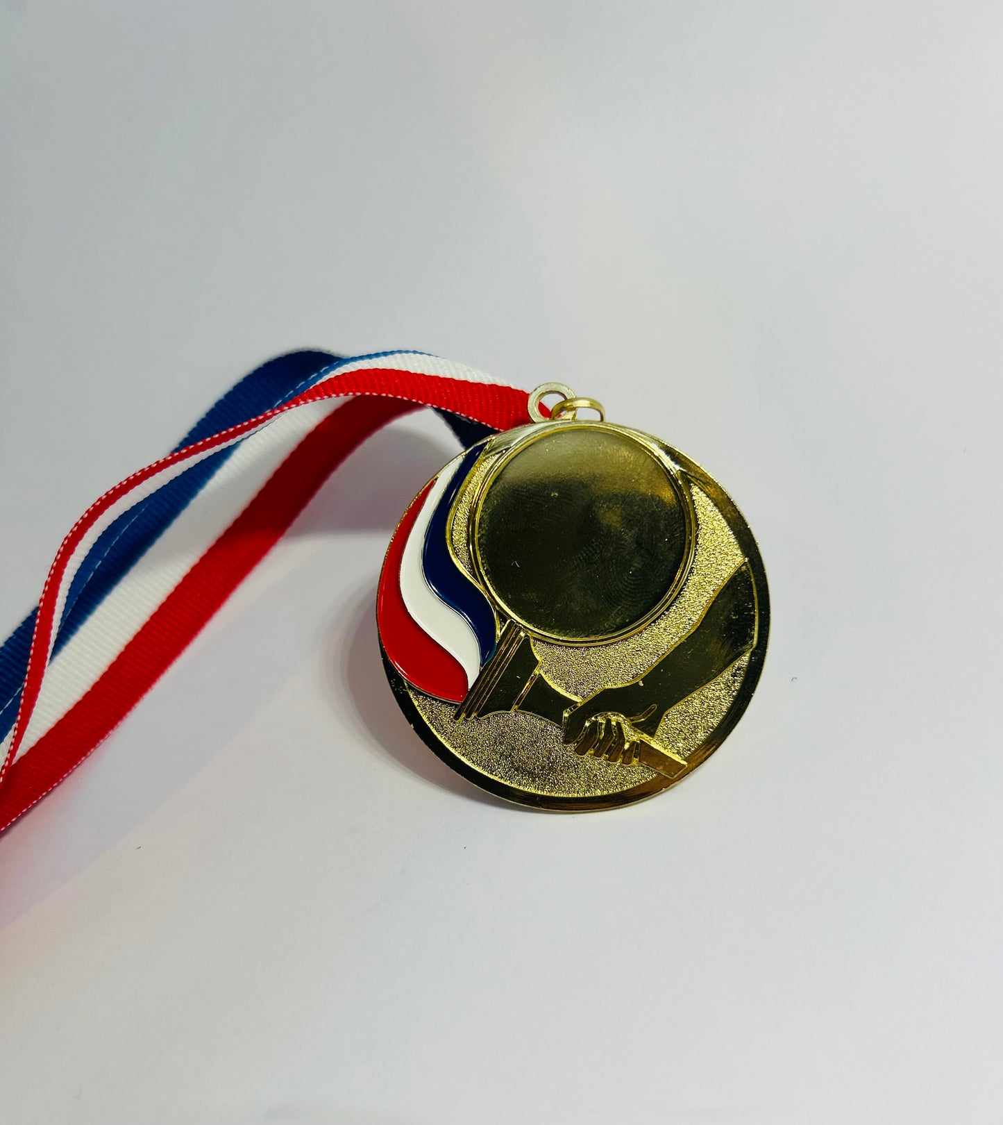 Flame style Gold Sport Engraved Medal