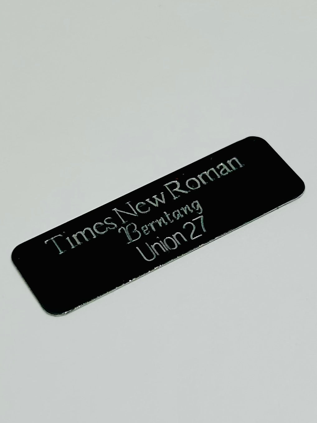 50mm X 16mm Engraved Black Trophy Plaque