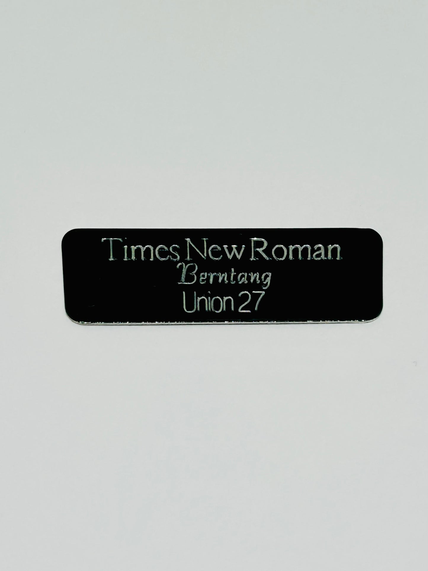 50mm X 16mm Engraved Black Trophy Plaque