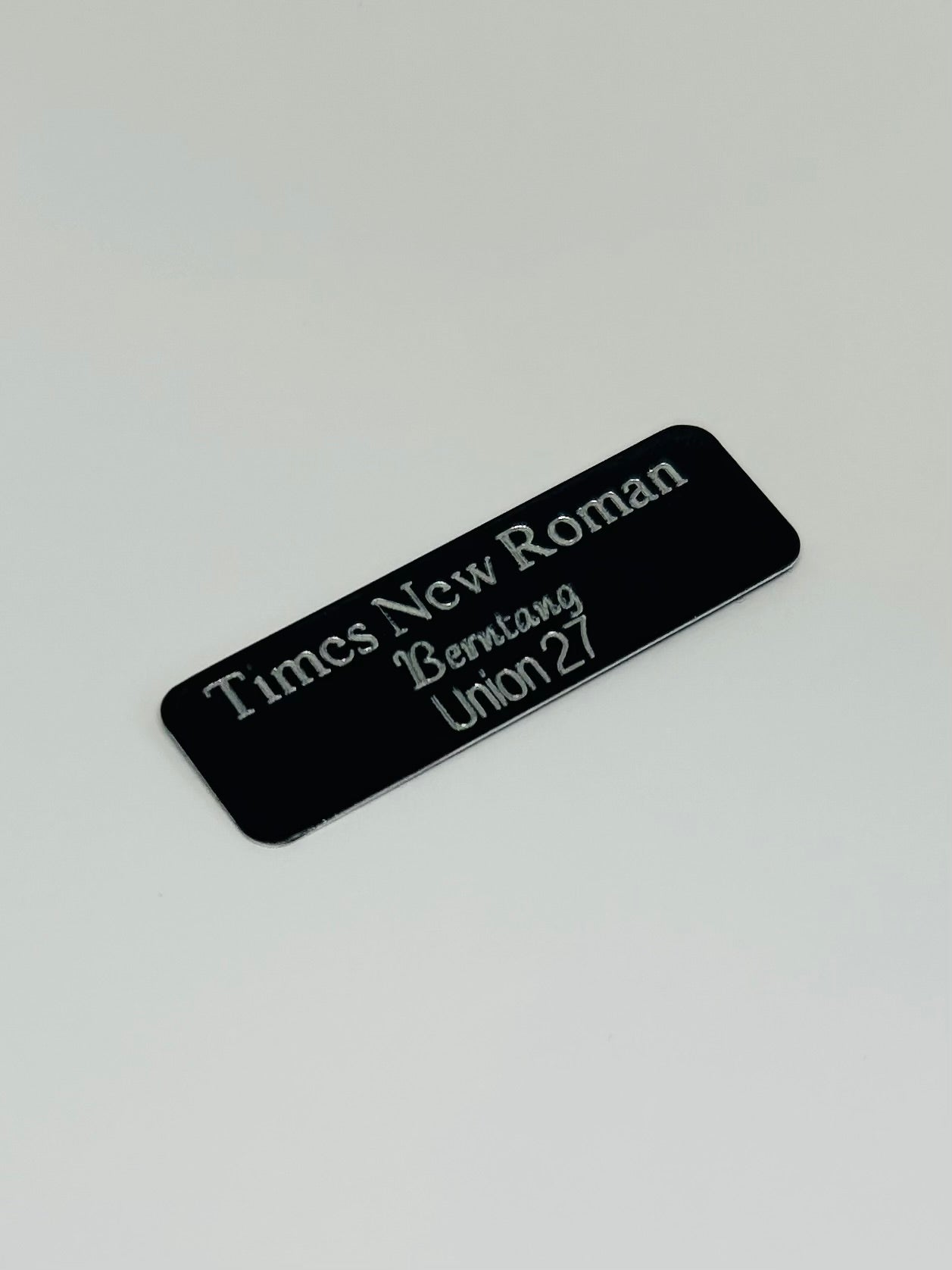 50mm X 16mm Engraved Black Trophy Plaque