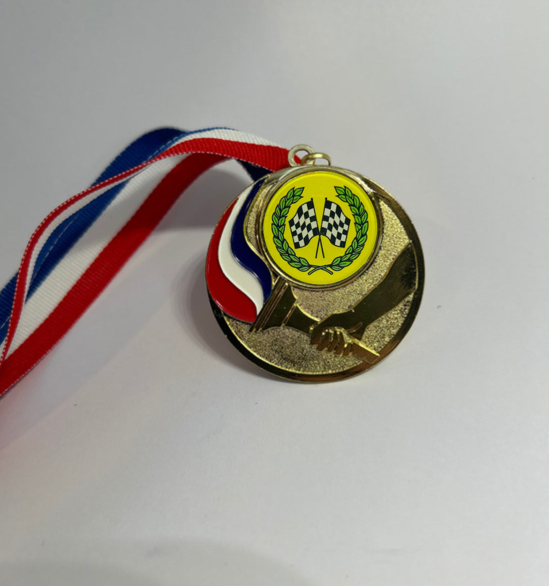 Flame style Gold Sport Engraved Medal