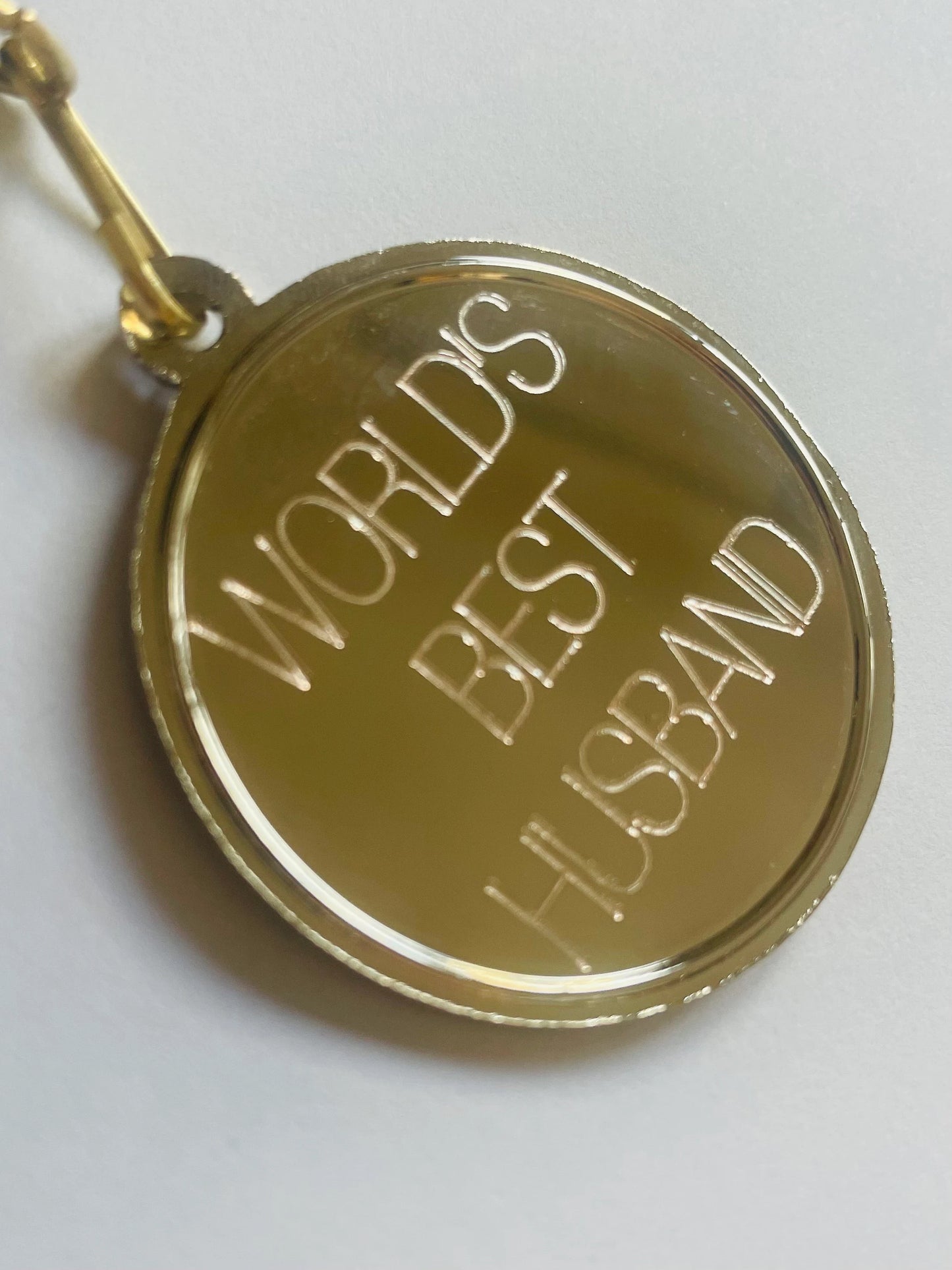 World's best husband/wife/ silver medal joke anniversary gift Engraved personalised